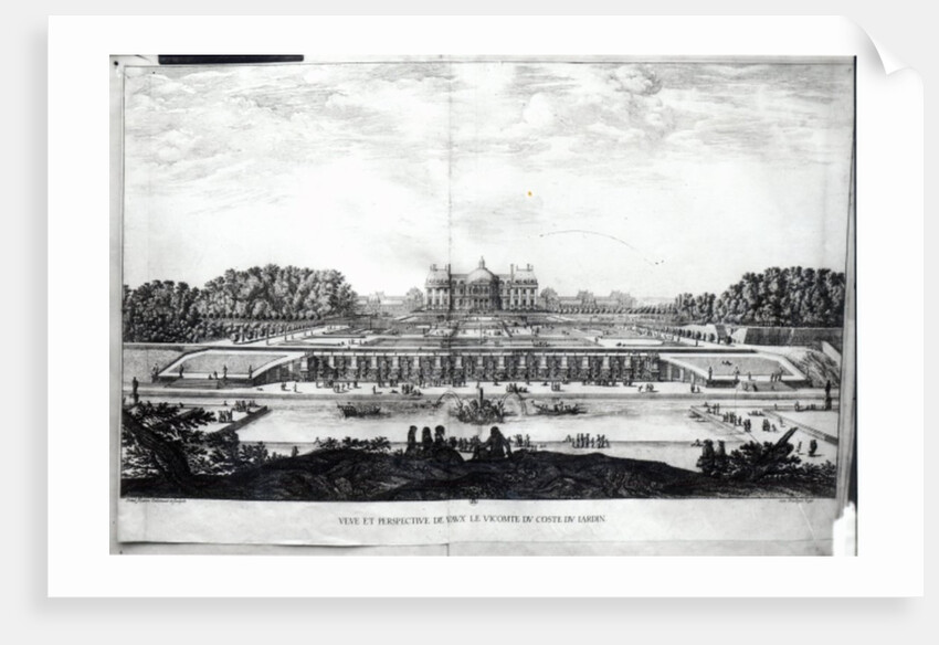 Perspective View of the garden facade of the Chateau of Vaux-le-Vicomte by Israel the Younger Silvestre