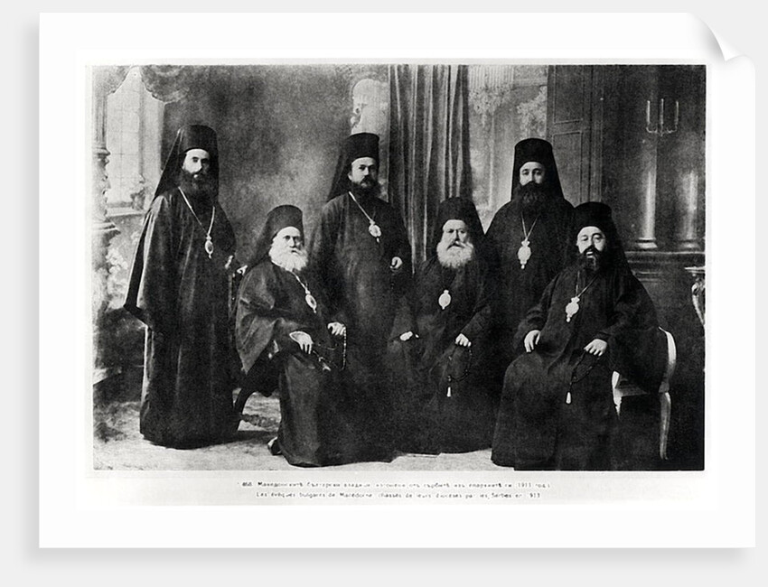 Bulgarian Bishops of Macedonia chased away from their diocese by Serbs, 1913 by French Photographer
