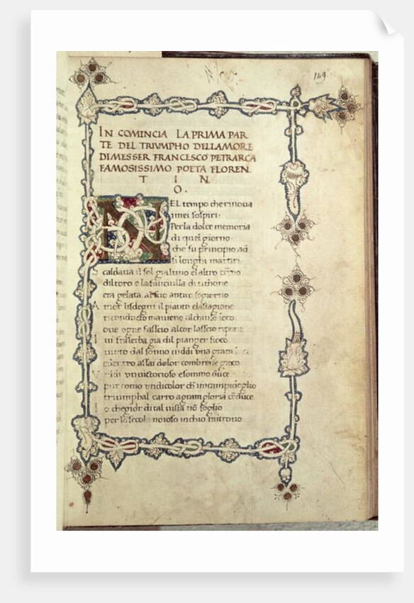 Ms.392 fol.149 The Triumph of Love by Italian School