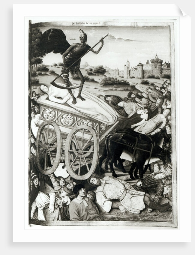 Ms.Fr.594 fol.135 The Triumph of Death from 'Les Triomphes' by Petrarch 1503 by French School