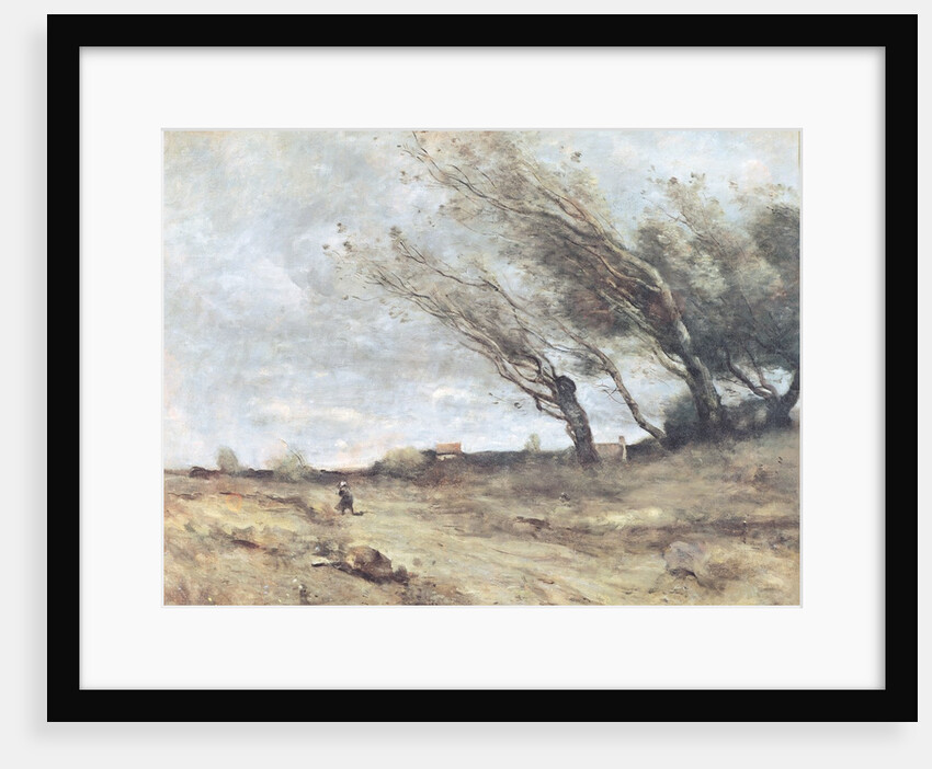 The Gust of Wind, c.1865-70 by Jean Baptiste Camille Corot