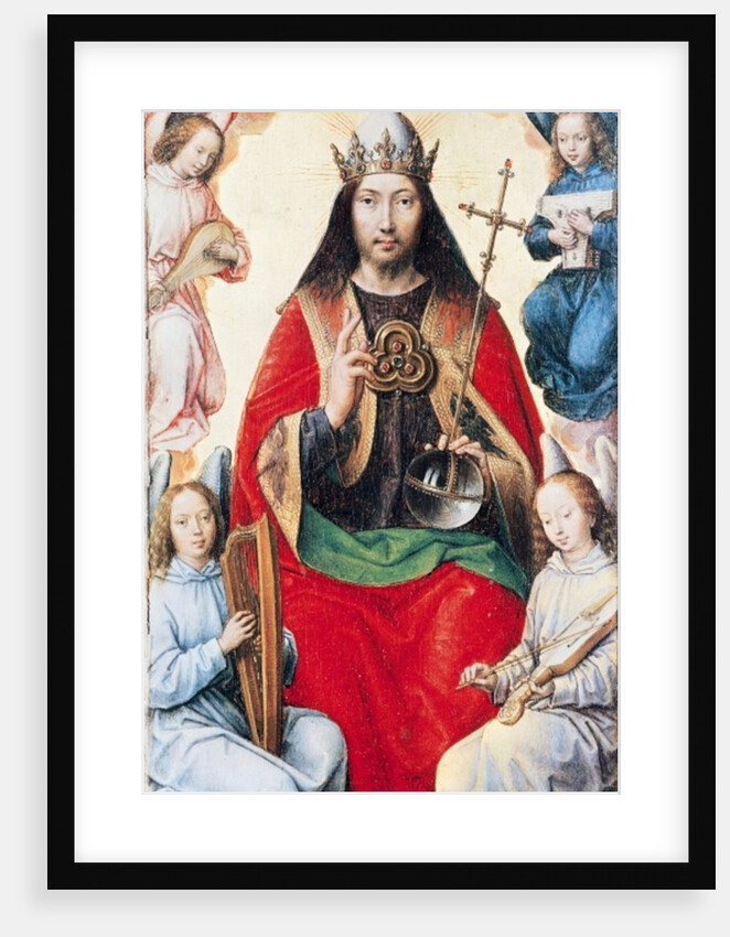 Triptych of Earthly Vanity and Divine Salvation, Christ in Glory from the reverse of the central panel, c.1485 by Hans Memling