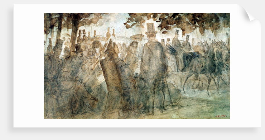 Carriages and Promenaders on the Avenue des Champs-Elysses by Constantin Guys