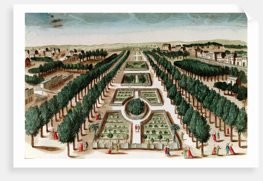 View of the Jardin des Plantes from the Cabinet d'Histoire Naturelle by French School