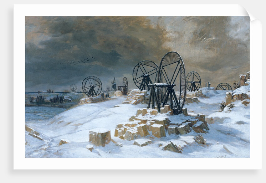 Pits at Gentilly in the Snow, 1879 by Leon Auguste Melle