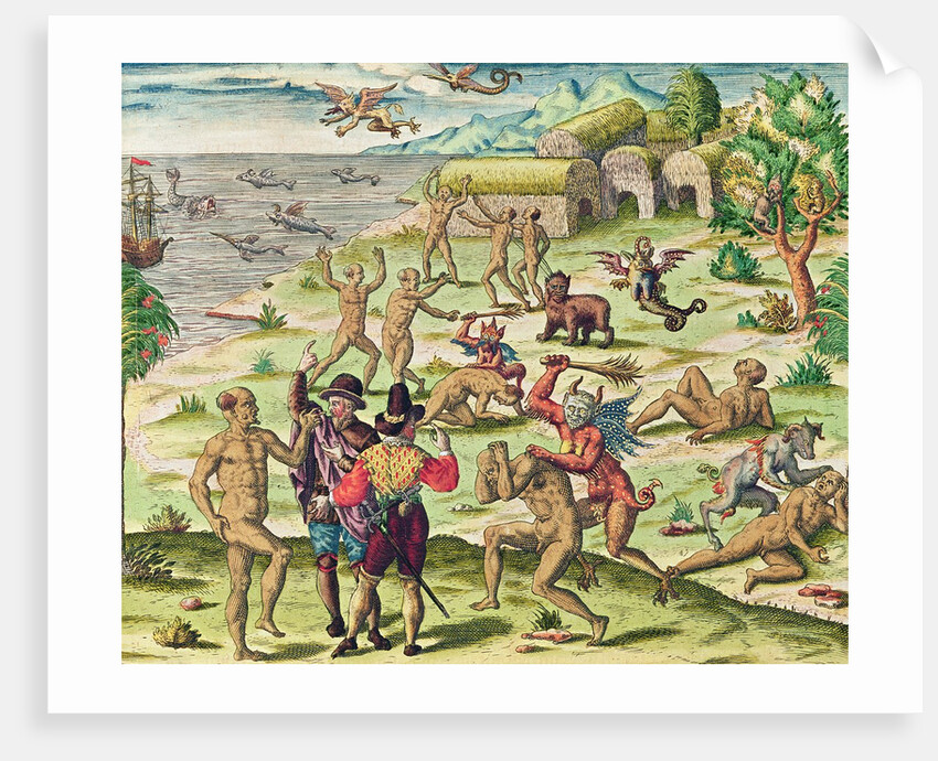 Cacodemon attacking the savages by Theodor de Bry