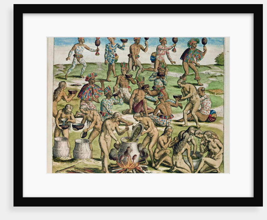 Women preparing potion by Theodor de Bry