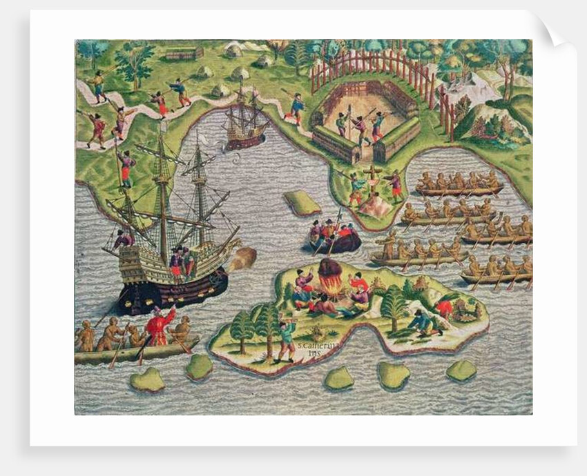 Discovery of a Cross amongst the rocks by Theodor de Bry