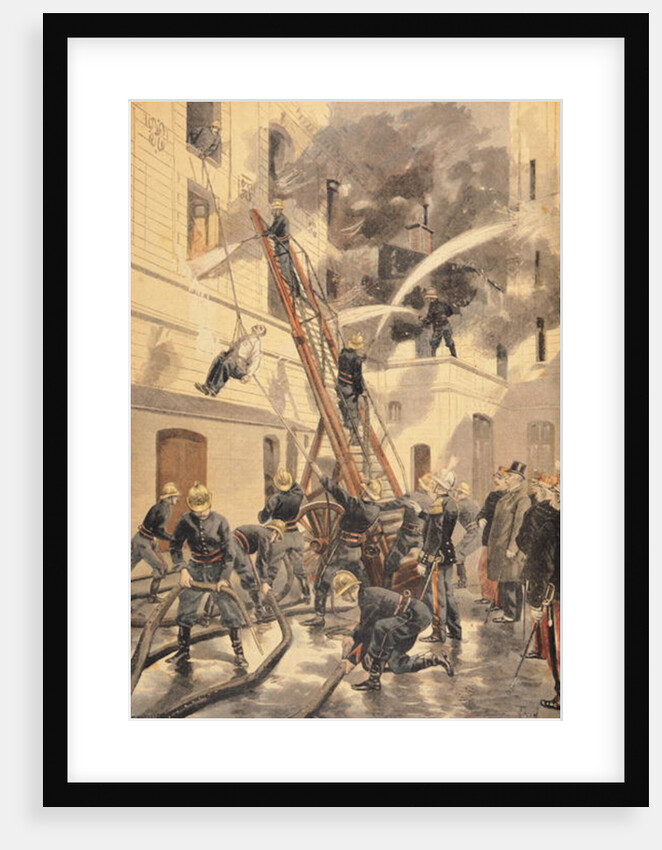 Felix Faure with the firemen by F.L. & Tofani Oswaldo Meaulle