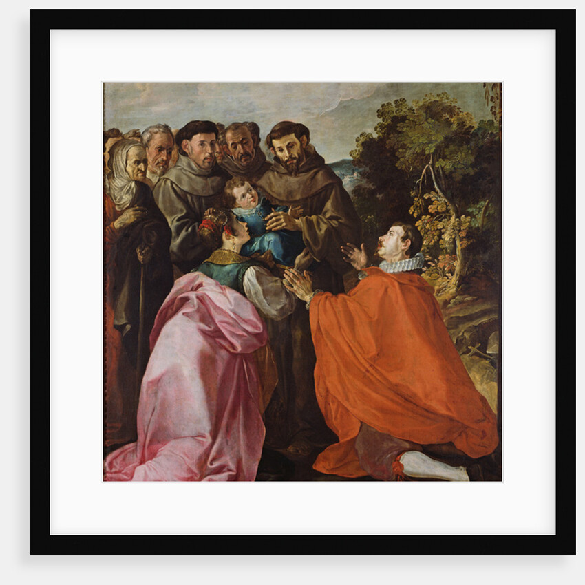 Healing of St. Bonaventure by St. Francis of Assisi, c.1628 by Francisco Herrera