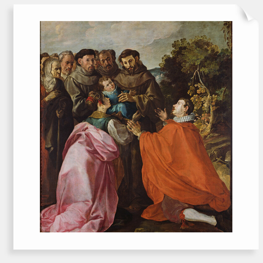 Healing of St. Bonaventure by St. Francis of Assisi, c.1628 by Francisco Herrera