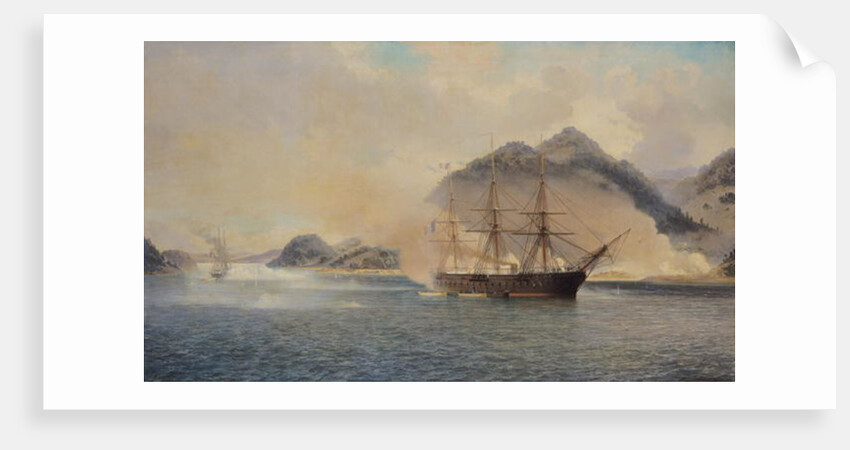 Naval Battle of the Strait of Shimonoseki, 20th July 1863, 1865 by Jean Baptiste Henri Durand-Brager