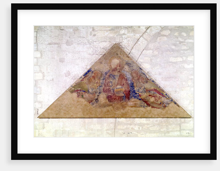 Tympanum depicting the Saviour Blessing, 1341 by Simone Martini