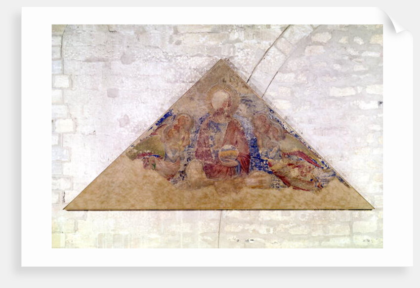 Tympanum depicting the Saviour Blessing, 1341 by Simone Martini