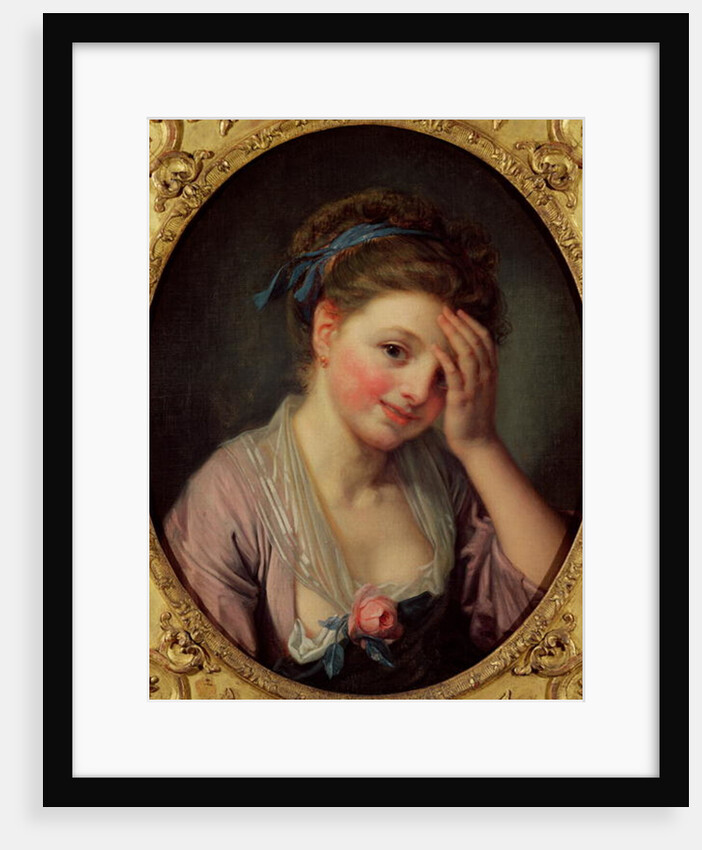 Young Girl with a Rose by Jean Baptiste Greuze