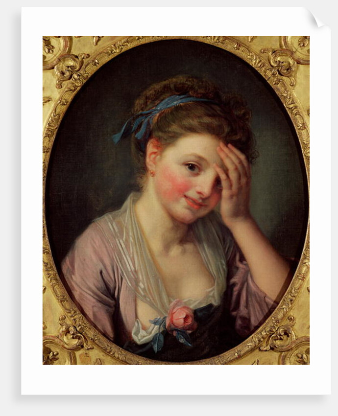 Young Girl with a Rose by Jean Baptiste Greuze