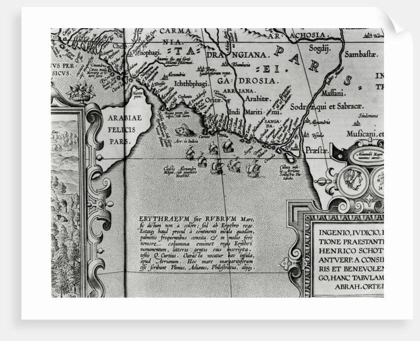 Map of Alexander the Great's empire by Abraham Ortelius