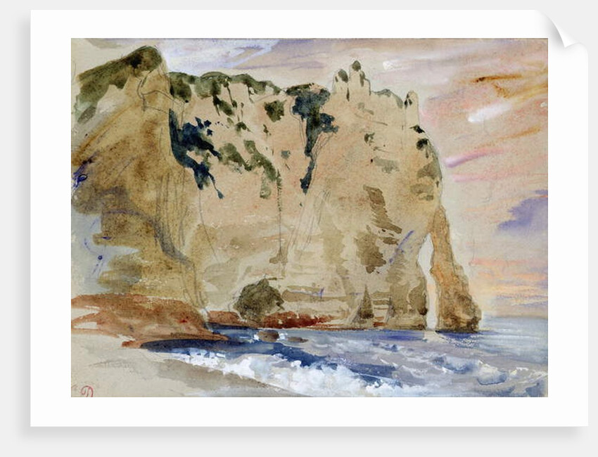 Cliffs of Etretat. The Pied du Cheval, 1838 by Ferdinand Victor Eugene Delacroix