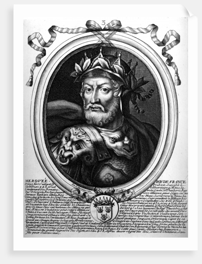 Portrait of Merovech King of the Salian Franks by Nicolas II de Larmessin