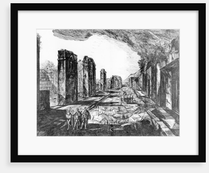 View of the Tavern of Pompeii with the Priapus Shop Sign by Giovanni Battista Piranesi