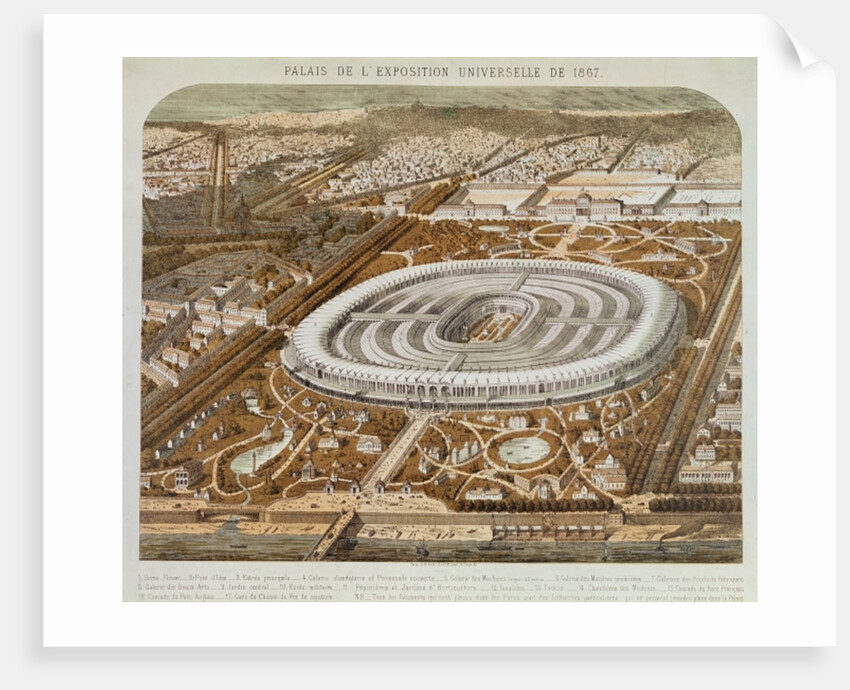 Palace of the Universal Exhibition in Paris in 1867 by French School