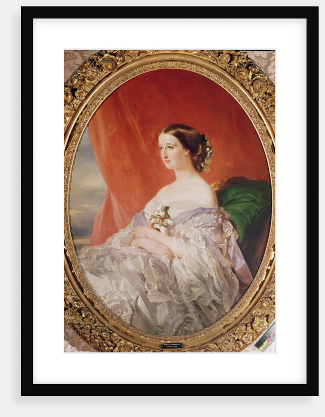 Empress Eugenie after a portrait by Francois Xavier Winterhalter by Jean Baptiste Ange Tissier
