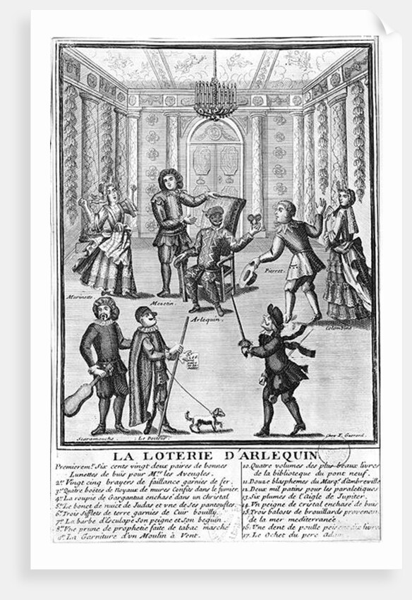 Harlequin's Lottery by French School