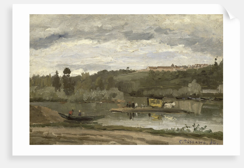 Ferry at Varenne-Saint-Hilaire, 1864 by Camille Pissarro