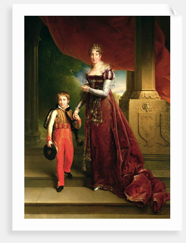 Marie Amelie de Bourbon Duchess of Orleans and her Son, Prince Ferdinand Duke of Chartres by Francois Pascal Simon Baron Gerard