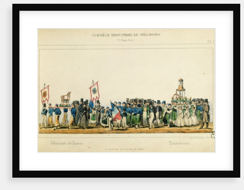 Procession of the Chair Manufacturers at Strasbourg, 25th June 1840 by Frederic Emile Simon