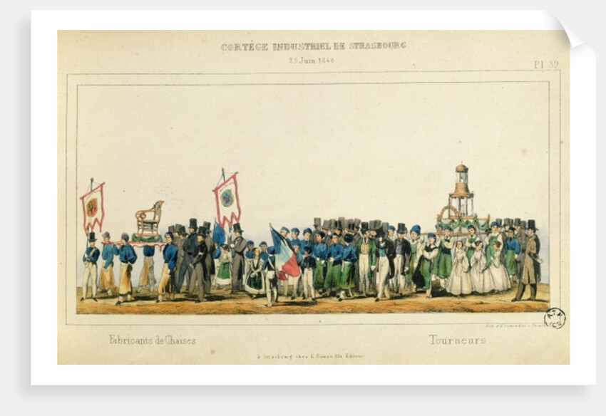 Procession of the Chair Manufacturers at Strasbourg, 25th June 1840 by Frederic Emile Simon