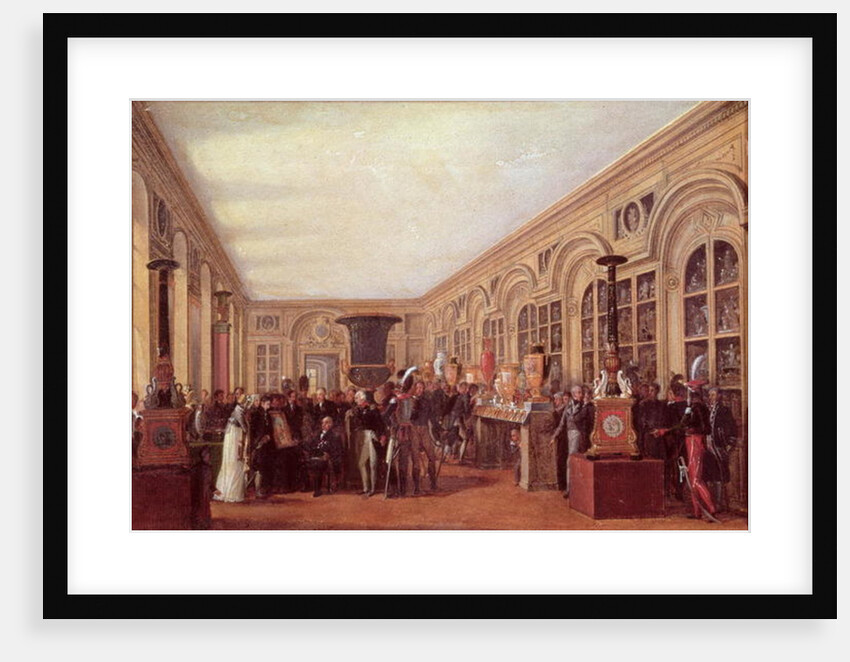 Alexandre Brongniart Presenting the Artists of the Sevres Workshop to Louis XVIII by Jean-Charles Develly