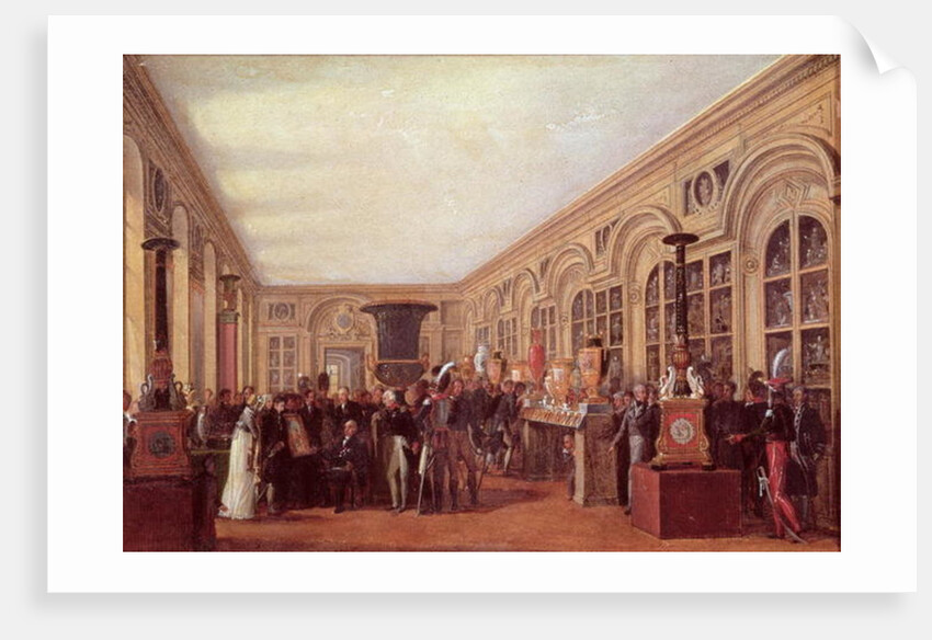 Alexandre Brongniart Presenting the Artists of the Sevres Workshop to Louis XVIII by Jean-Charles Develly