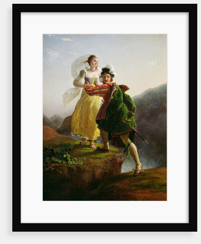 Bianca Cappello Fleeing with her lover Francesco de Medici by Louis Ducis