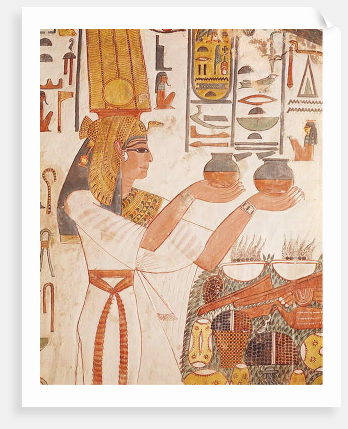 Nefertari Making an Offering by Egyptian 19th Dynasty