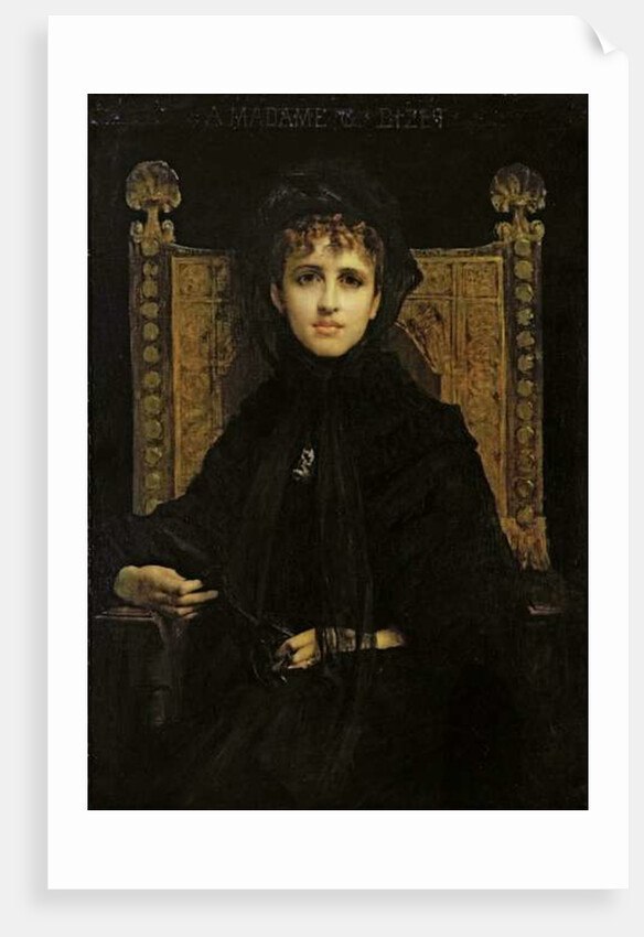 Portrait of Madame Georges Bizet 1878 by Jules Elie Delaunay