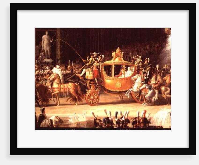 The Entry of Napoleon and Marie-Louise into the Tuileries Gardens on the Day of their Wedding, 2nd April 1810, detail of the carriage, 1810 by Etienne-Barthelemy Garnier
