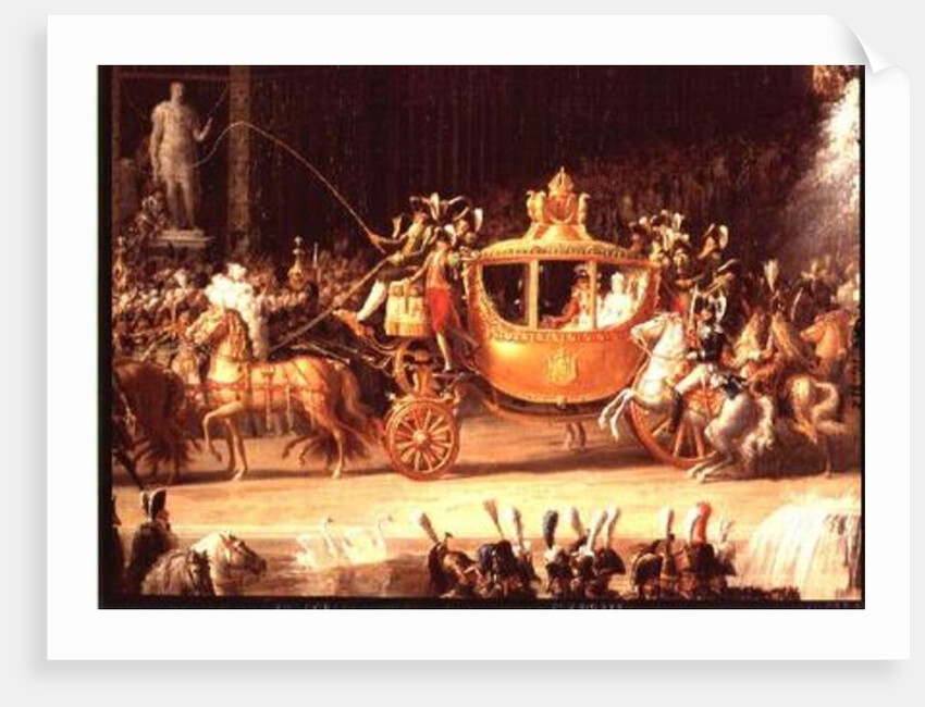 The Entry of Napoleon and Marie-Louise into the Tuileries Gardens on the Day of their Wedding, 2nd April 1810, detail of the carriage, 1810 by Etienne-Barthelemy Garnier