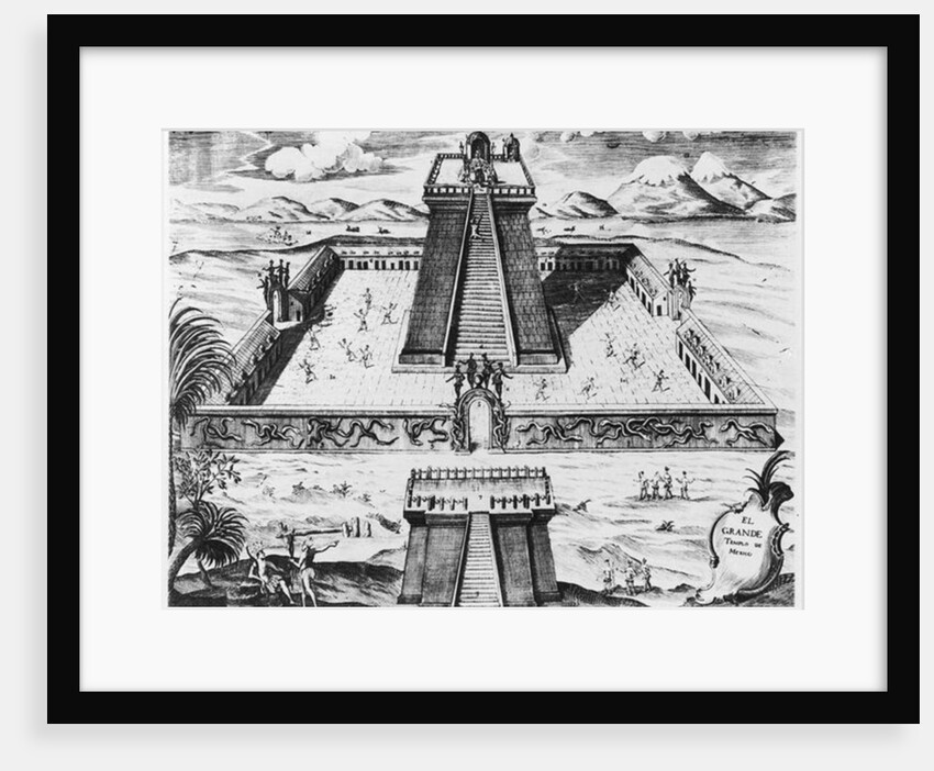 The Templo Mayor at Tenochtitlan by Mexican School