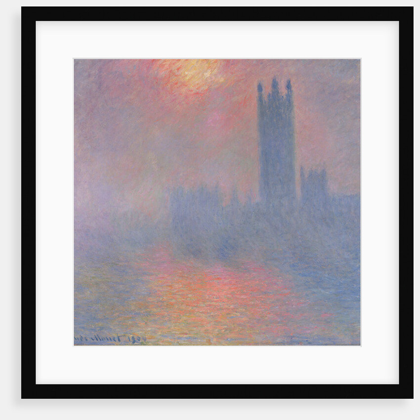 The Houses of Parliament, London, with the sun breaking through the fog, 1904 by Claude Monet
