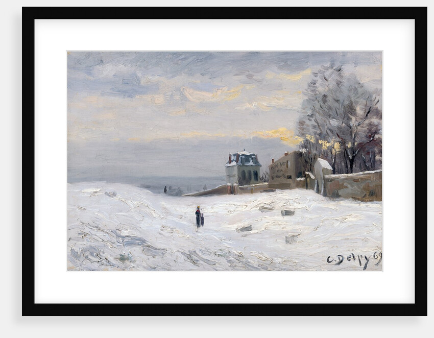 Snow at Montmartre, 1869 by Hippolyte Camille Delpy