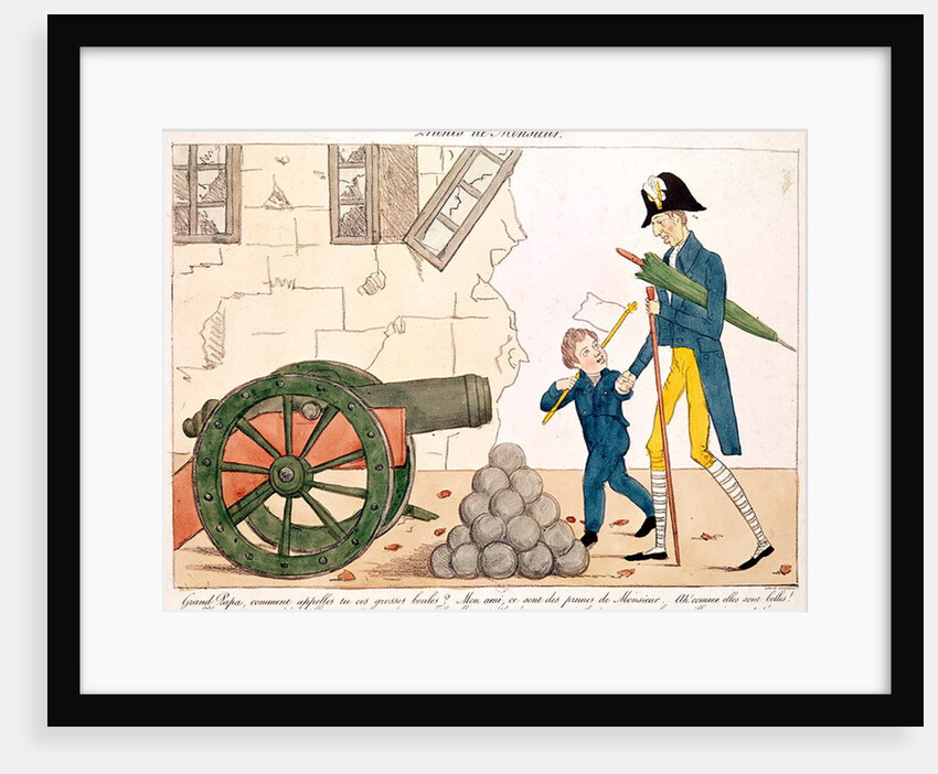 Caricature of Charles X and the Henri Duc de Bordeaux, 25th July 1830 by French School