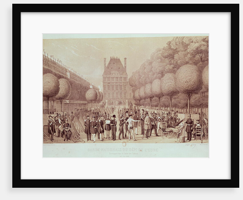 The National Guard from the Eure Camped in the Tuileries Garden, 26th June 1848 by Leon Auguste Asselineau