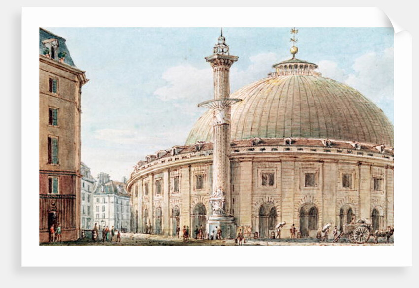 View of the Grain Market and the Astronomical Column, Paris, 18th-19th century by Victor Jean Nicolle