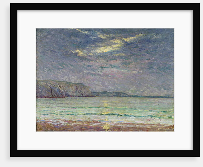 Cliffs with Setting Sun by Maxime Emile Louis Maufra
