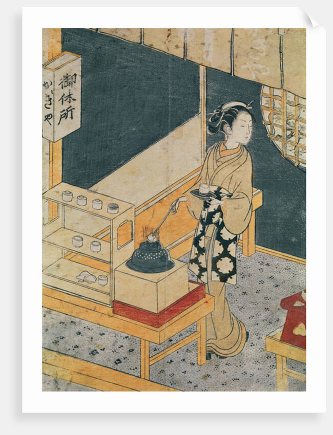 Servant Making Tea by Suzuki Harunobu