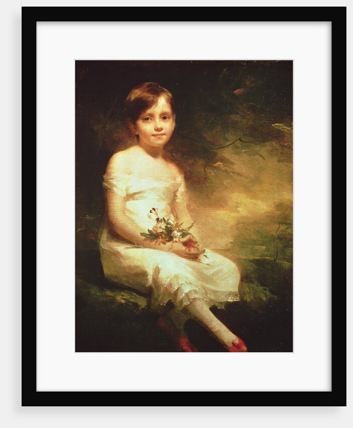 Little Girl with Flowers or Innocence or Portrait of Nancy Graham, 18th century by Henry Raeburn