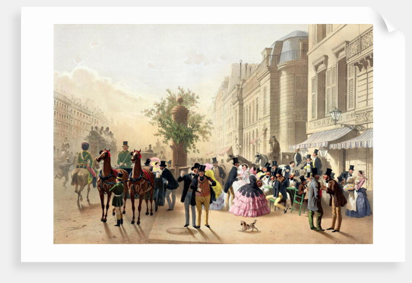 Boulevard des Italiens by Eugene Charles Francois Guerard