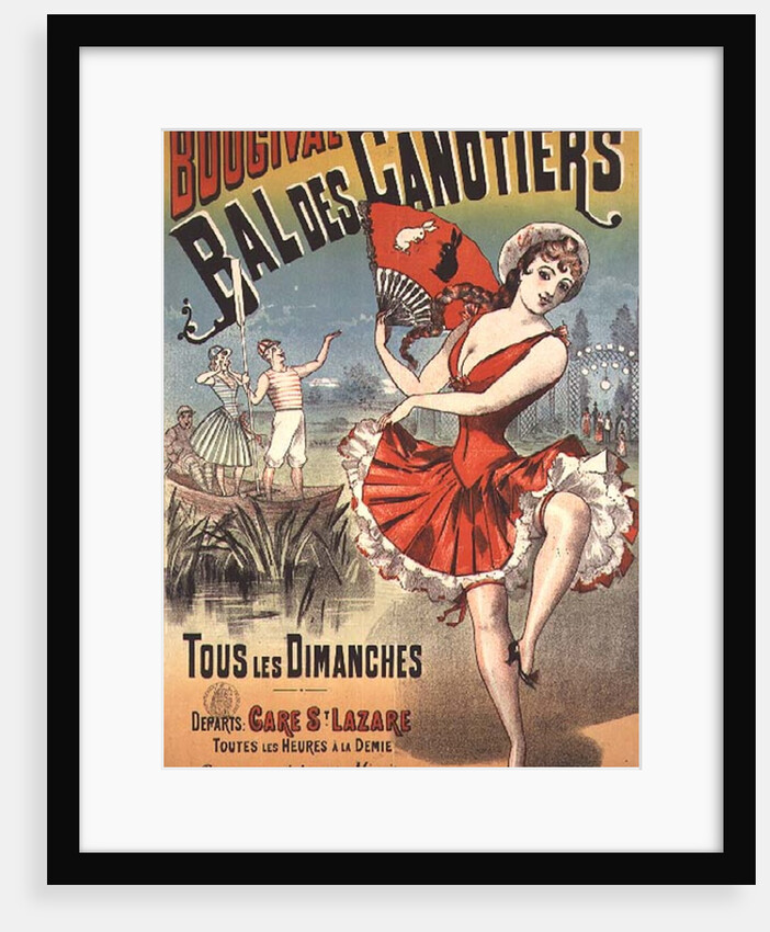 Poster for the 'Bal des Canotiers, Bougival' by French School