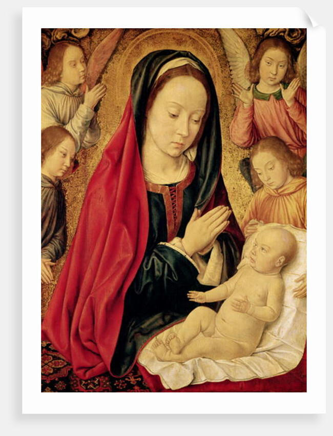 The Virgin and Child Adored by Angels by Master of Moulins